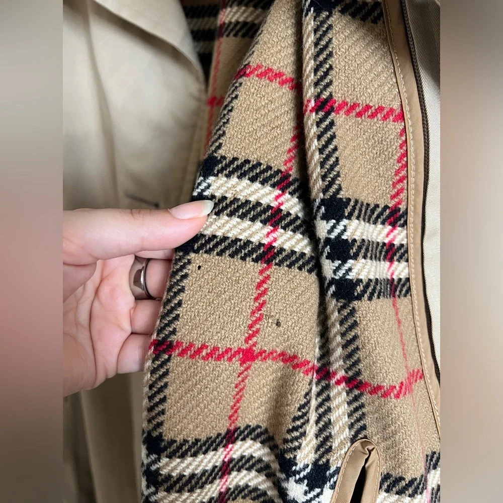 Vintage Burberry Long Kensington Heritage Trench Coat Wool Liner Men’s 42 Long - Picture 5 of 11